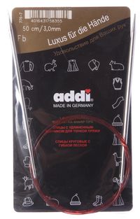 Спицы ADDI Classic Lace круговые с удлинен. кончиком на 50 см №3,0