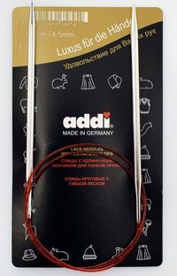 Спицы ADDI Classic Lace круговые с удлинен. кончиком на 80 см №4,5