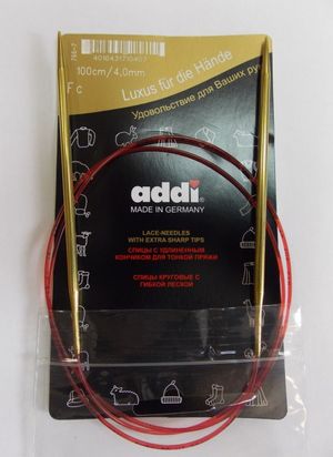 Спицы ADDI с удлиненным кончиком №4.0 100 см