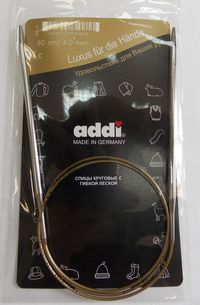 Спицы ADDI круговые супергладкие никель на 80 см №4,0